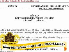 Biên Bản Đối Thoại Định Kỳ Tại Nơi Làm Việc