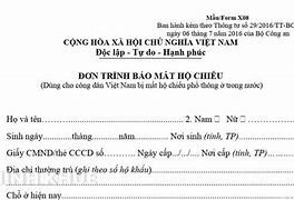 Đơn Trình Báo Mất Hộ Chiếu Mới Nhất